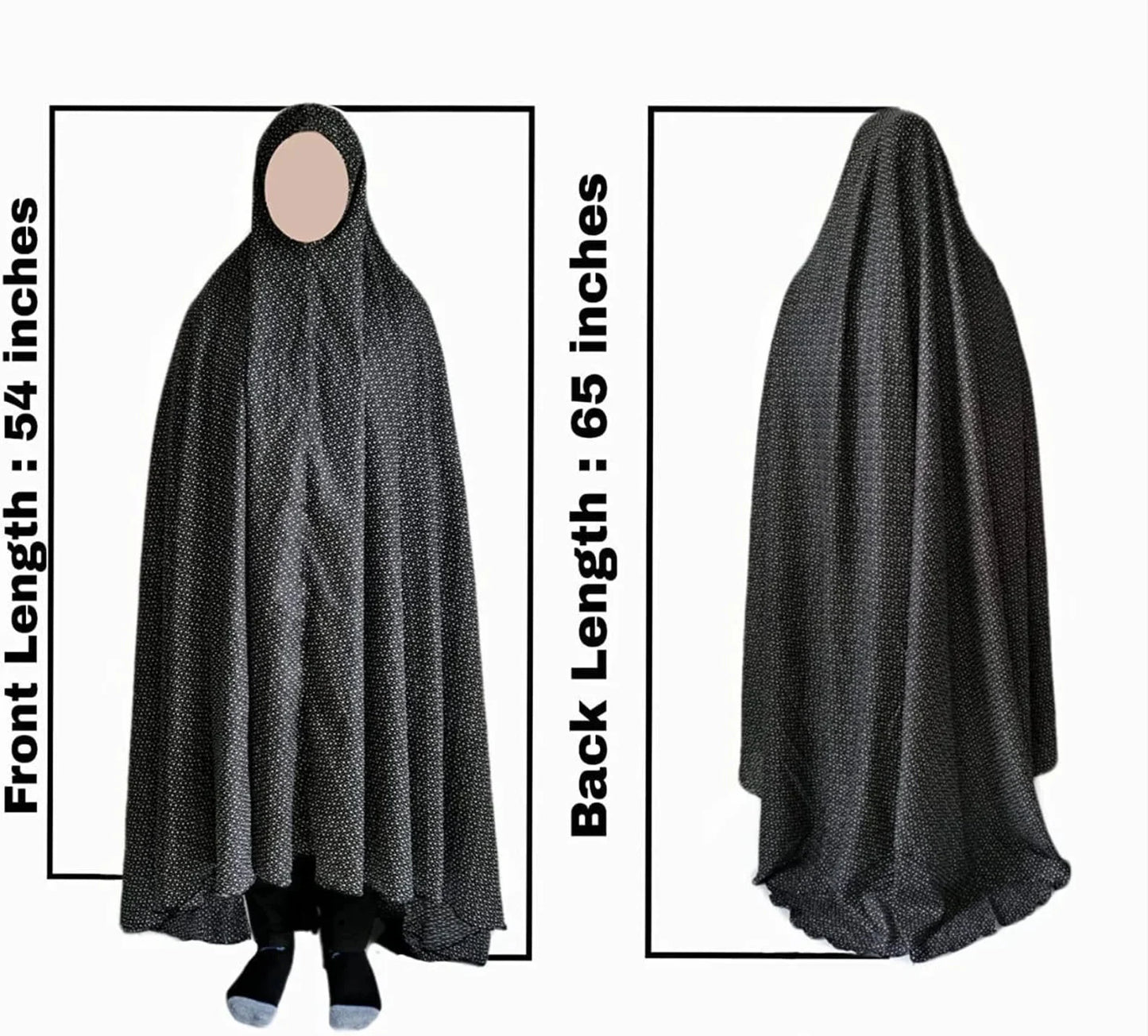 One-Piece Full Length Light Daily At-Home Prayer Hijab/Jilbab | Salah Hijab women house full coverage modest muslim Islamic pillars Ramadan