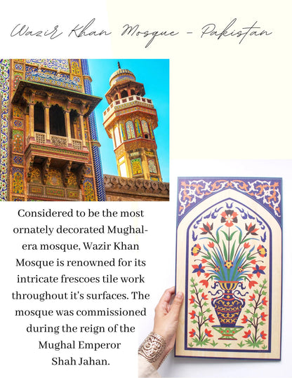 Tile Travel Muslim Heritage | Wooden Panel | Islamic Art, ramadan, eid, eclectic, Quran, Arabic, mosque, Pakistan, Palestine, Alhambra